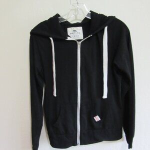REFLEX Black Lightweight Zip Up M Cotton Blend Long Sleeve Hoodie